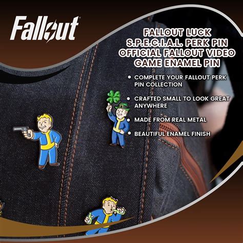 Fallout Luck Collectible Pin Sdcc 17 Exclusive Free Shipping