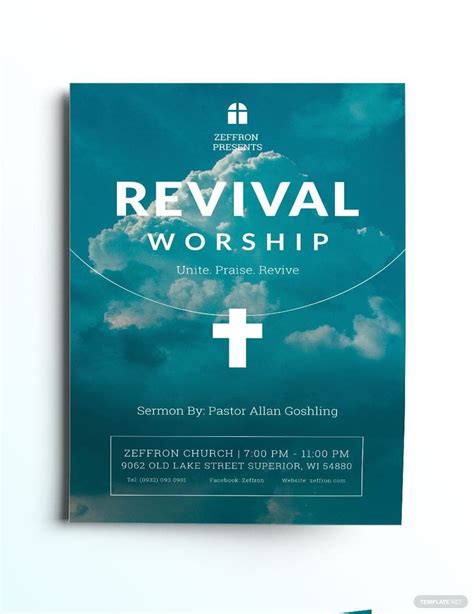 Revival The City Church Flyer Template In Publisher Psd Pages