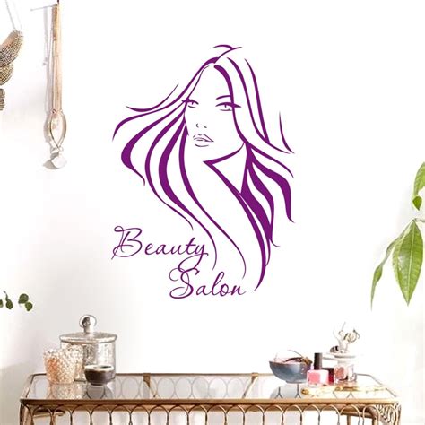Dctal Hair Salon Sticker Beauty Salon Sex Girl Decal Haircut Posters Vinyl Wall Art Decals Decor