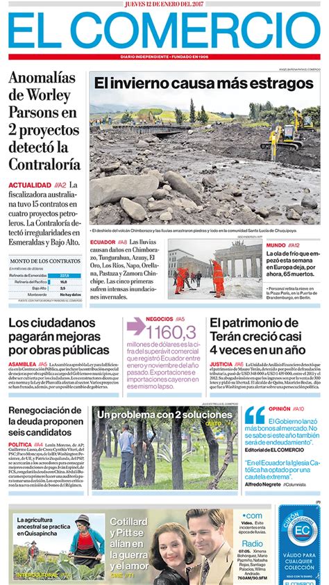 El Comercio Ecuador Jueves 12 De Enero De 2017 Infobae