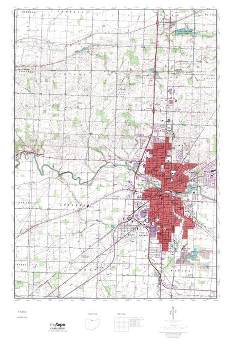 Mytopo Findlay Ohio Usgs Quad Topo Map