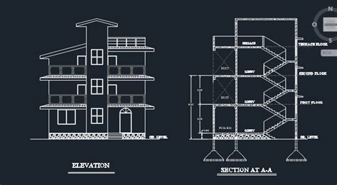 Amazing Concept How To Draw Section In Autocad House Plan Elevation