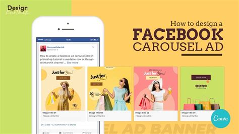 Facebook Carousel Ad Design Canva Facebook Fashion Ad Youtube
