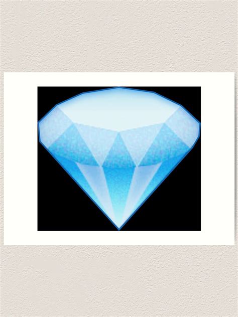 Diamond Emoji Large Art Print For Sale By Wearz Redbubble