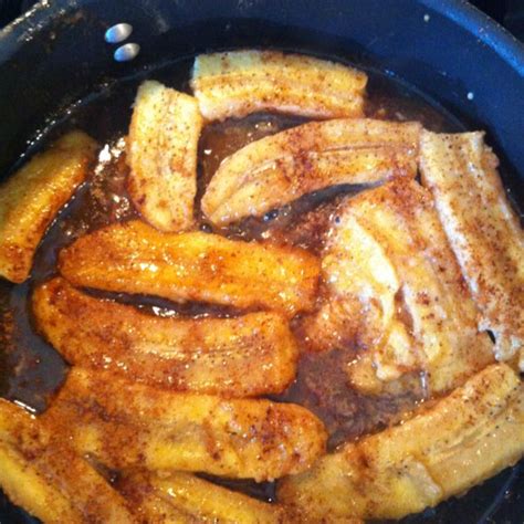 Ripe Bananas With Cinnamon And Honey Sautéed In Butter Great For
