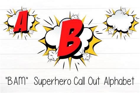Superhero Comic Book Callout Letters Graphic By Bblessedwv · Creative
