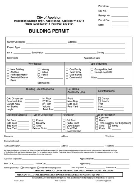 Building Permit Template Form Fill Out And Sign Printable PDF