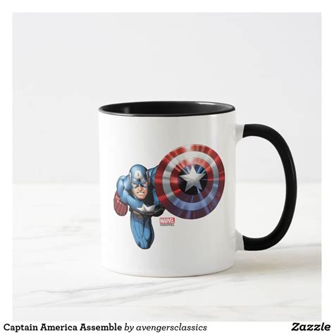 captain america assemble mug mugs captain america superhero ts