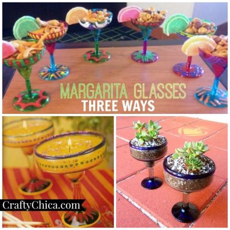 Diy Margarita Glasses Crafty Chica