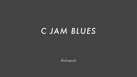 C Jam Blues Chord Progression Jazz Backing Track Play Along Easy