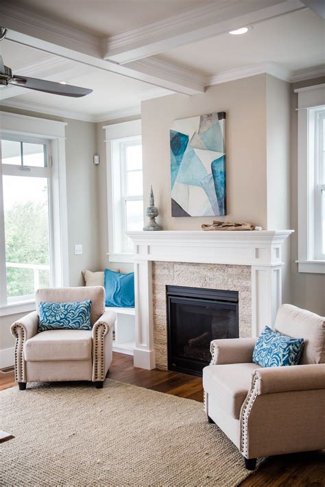 Coastal Living Room White Decor Beach House Elegant