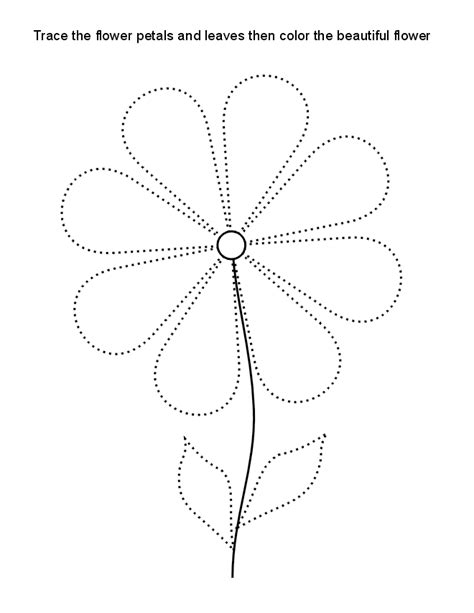 Free Printable Tracing Flower Patterns
