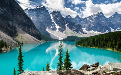 Wonderful View In Banff National Park Alberta Canada Wallpapers And