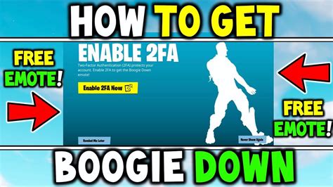 ( how to get 2fa) tutorial! How To Get / Claim the BOOGIE DOWN EMOTE for FREE ...