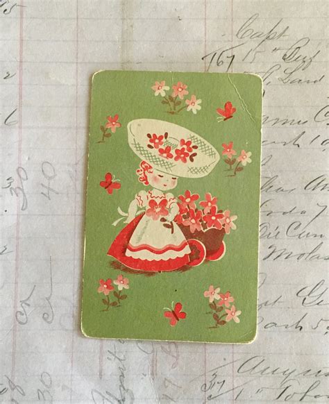 Swap Card 1 Vintage Cute Girl Swap Card Blank Sample Swap Etsy