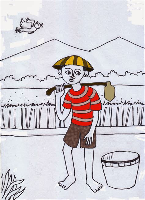 Caping biasanya dipakai petani saat bekerja disawah. Mewarnai Gambar Anak - anak: Mewarnai Pak Tani