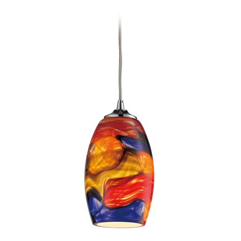 Multi Colored Glass Pendant Lights Whether Hung On Their Own Or In