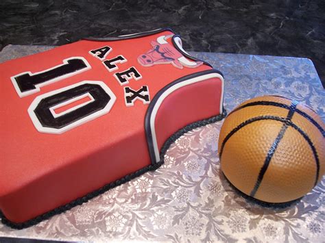 Mymonicakes Chicago Bulls Jersey With Basketball Cake