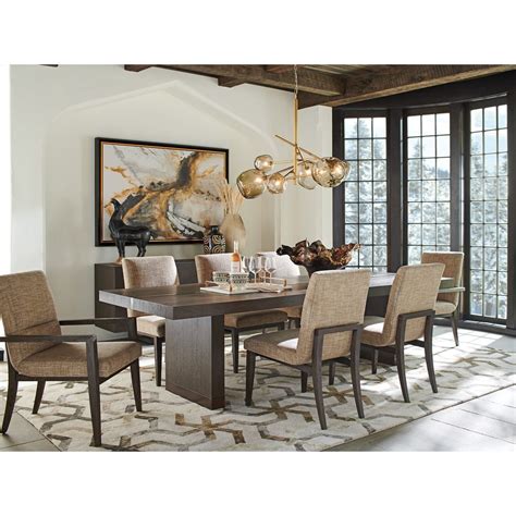 Barclay Butera Park City 9 Piece Dining Set With Ironwood Table And