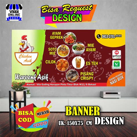 Spanduk Banner Jualan Makanan Dan Minuman Warung Makanan Minuman Keren Bagus Lazada Indonesia