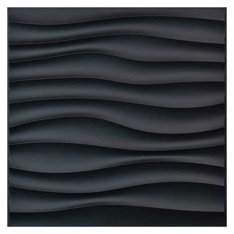 Art3d Pvc Wave Panels For Interior Wall Decor Black Textured Etsy