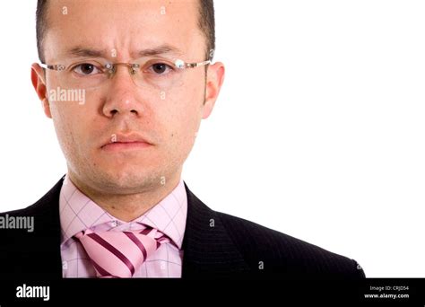 Angry Business Man Portrait Stock Photo Alamy
