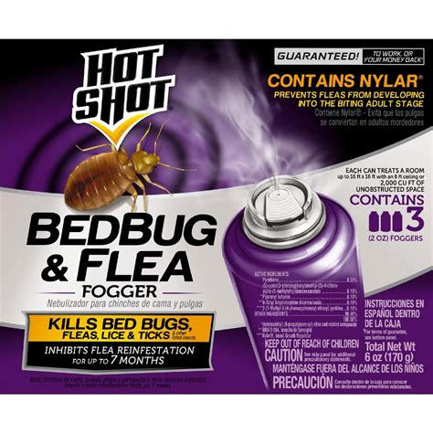 Hot Shot Bed Bug And Flea Killer 2 Oz Aerosol Fogger 3 Pack Hg 95911