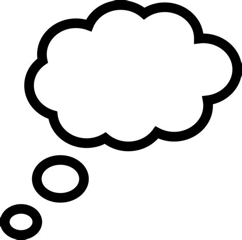 Dreaming Clipart Transparent Thought Bubble Icon Png Full Size