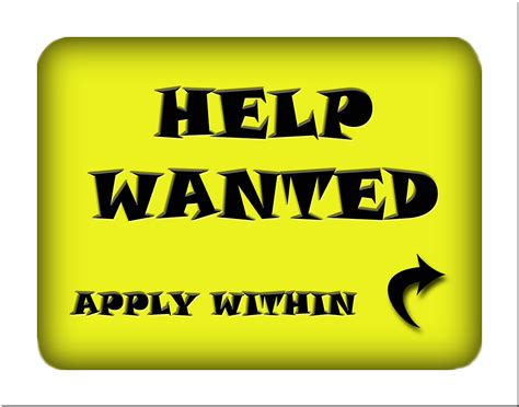 Help Wanted Sign Printable