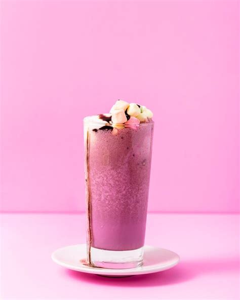 Free Photo Close Up Pink Milkshake