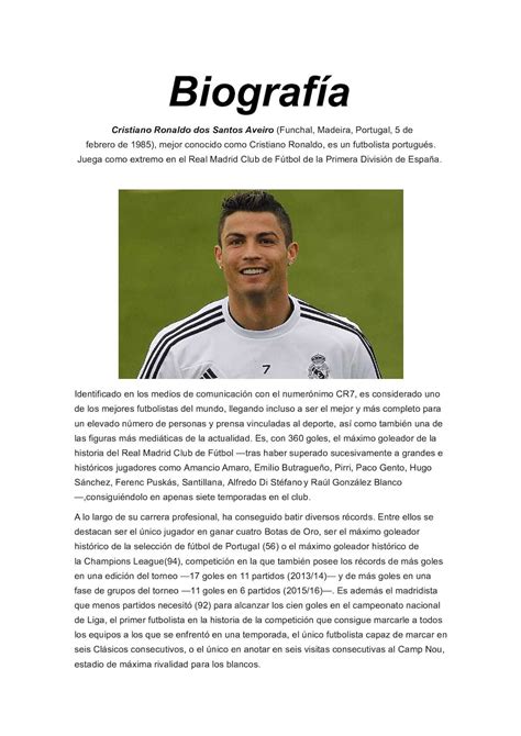 Calam O Biograf A Cristiano Ronaldo