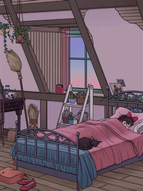 Pin by 𝓒𝓪𝓻𝓽𝓲𝓮𝓻 𝓡𝓾𝓰 on Anime Bedroom drawing Bedroom illustration