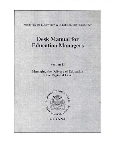 Desk Manual For Education Managers