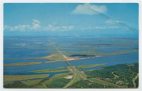 Postcard Of Mobile Bay Causeway Side 1 Of 2 The Portal To Texas