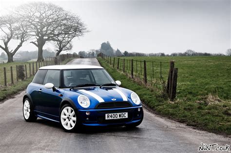 Bmw Mini Cooper In Blue With White Stripes A Storm Is Brew