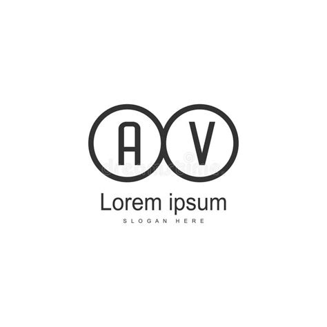 Av Letter Logo Design Creative Modern Av Letters Icon Illustration