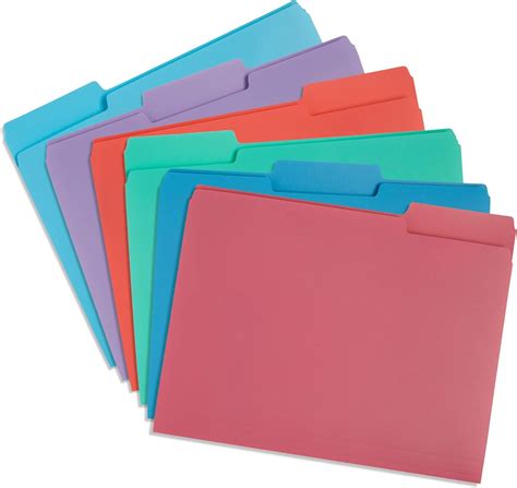 Blue Summit Supplies 30 Gem Tone Plastic File Folders 13