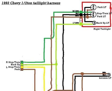 An Electrical Wiring Diagram For A Trailer With The Lights On And Two