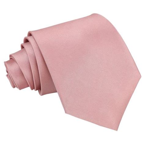 Men S Plain Dusty Pink Satin Clip On Tie