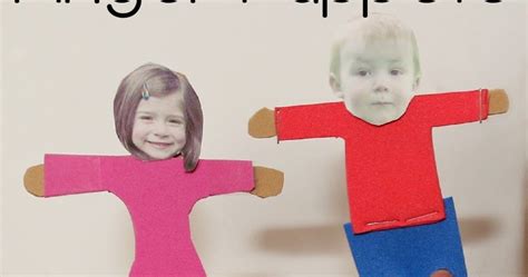 Photo Finger Puppets For Kids Still Playing School