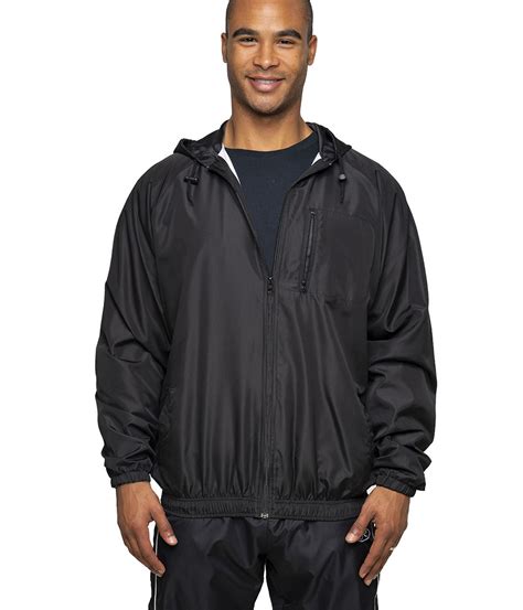 Full Zip Hooded Nylon Jacket For Sportswear