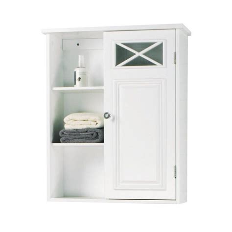 Elegant Home Fashions Dawson Wall Cabinet With One Door And Shelves In