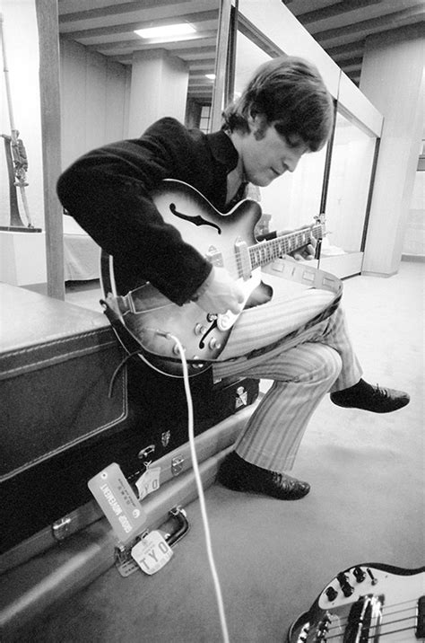 John Lennon Playing Guitar Japan 1966 San Francisco Art Exchange
