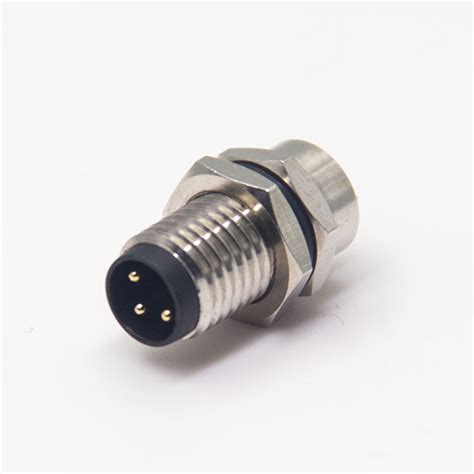 M8 3pin Female Connector A Coding Panel Mount Cable Connector 3 Pin
