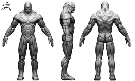 Sci Fi Male Character 3d Model Obj Ztl