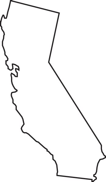 The Outline Of California State On A White Background It Is Easy To