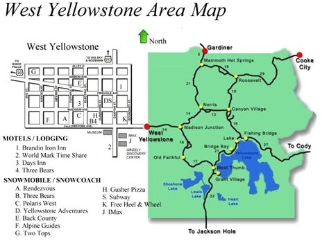 Area Map Of West Yellowstone