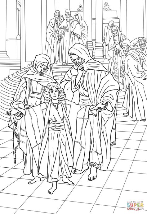Dibujo De Jes S En El Templo A Los A Os Para Colorear Dibujos Para