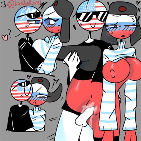 Rule 34 American Flag Blue Eyes Blushing Female Blushing Male Breasts Breasts Out Clothed Sex