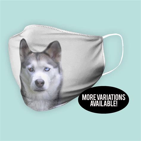 Husky Mask Husky Face Mask Dog Face Mask Husky Face Cover Etsy